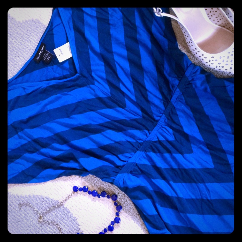 NWT Lane Bryant Striped Chevron Summer Dress